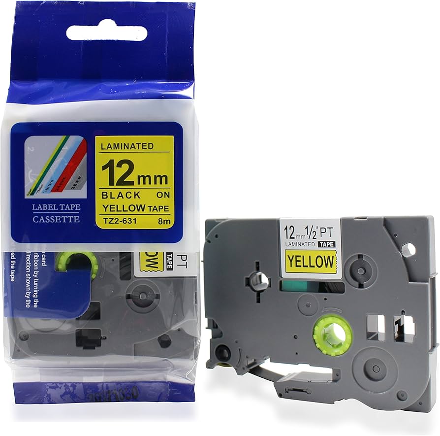 Fita Rotuladora Brother TZE-631 Amarela