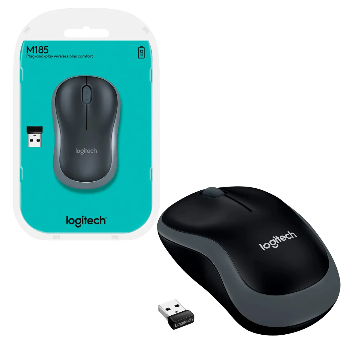 Mouse Logitech M185 Sem Fio