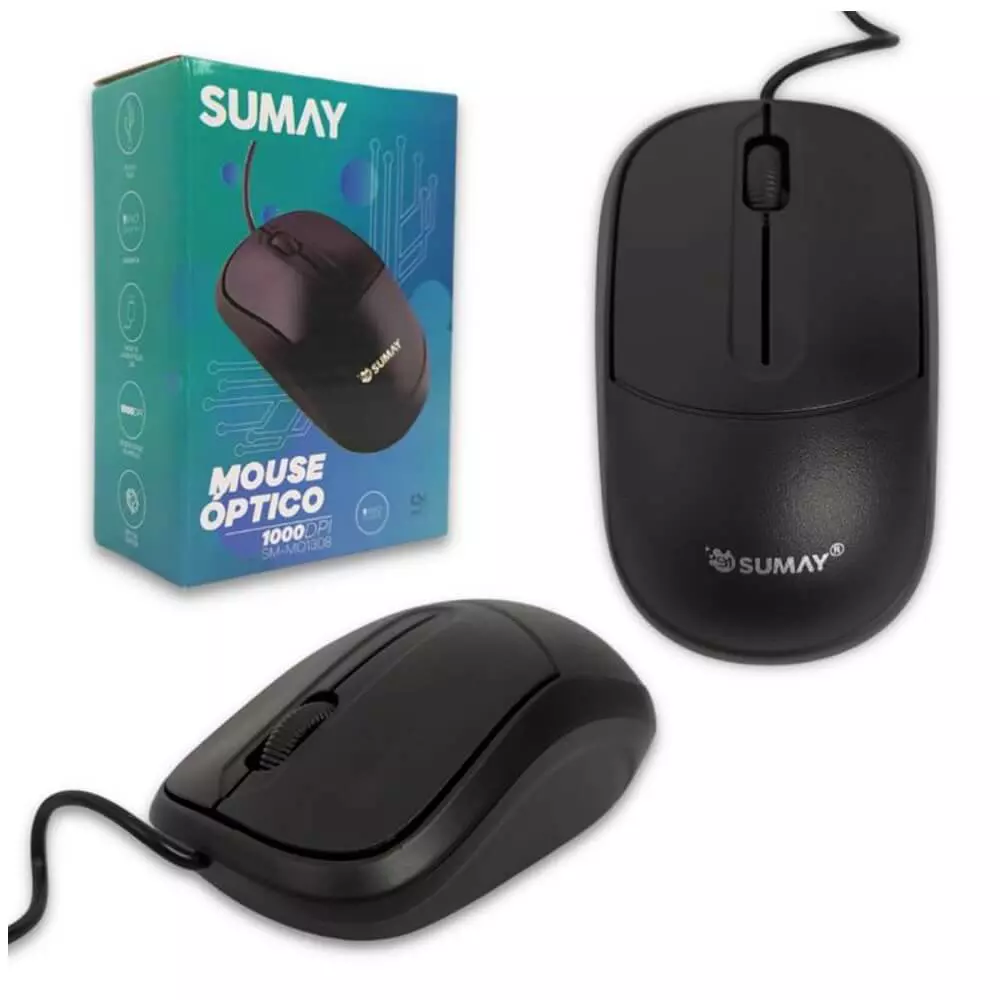 Mouse Óptico 1000DPI Sumay